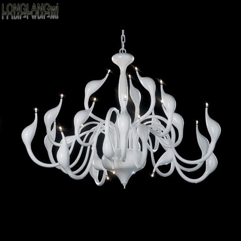 art deco european candle crystal led swan chandeliers bedroom living room modern decoration g4 24 lighting