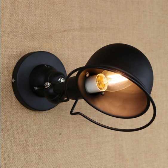 black rh iron wrount vintage light in style loft iron industrial wall lamp sconce luminaire antique lamp luminaria