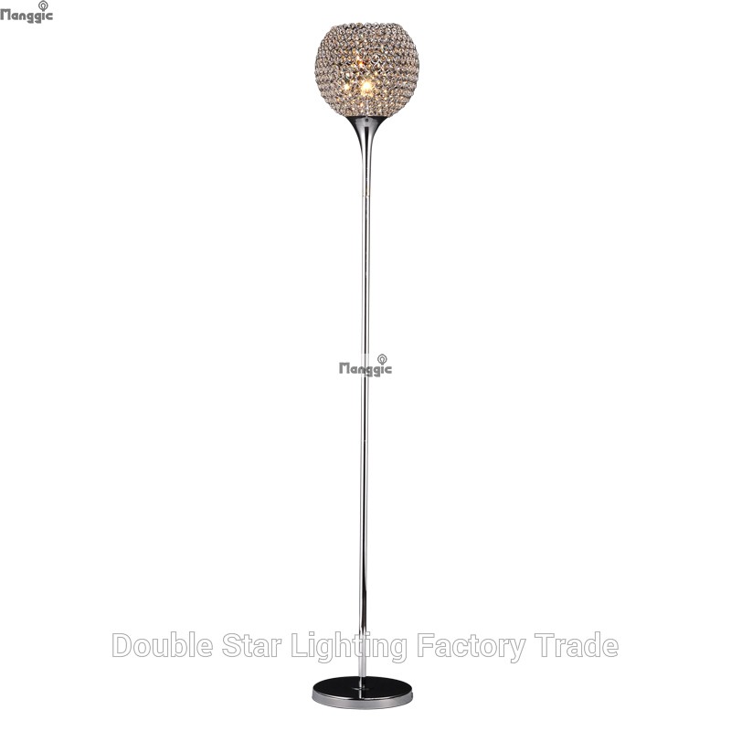 brief modern k9 crystal floor lamp e27 living room home decor lampshade lighting 110-240v