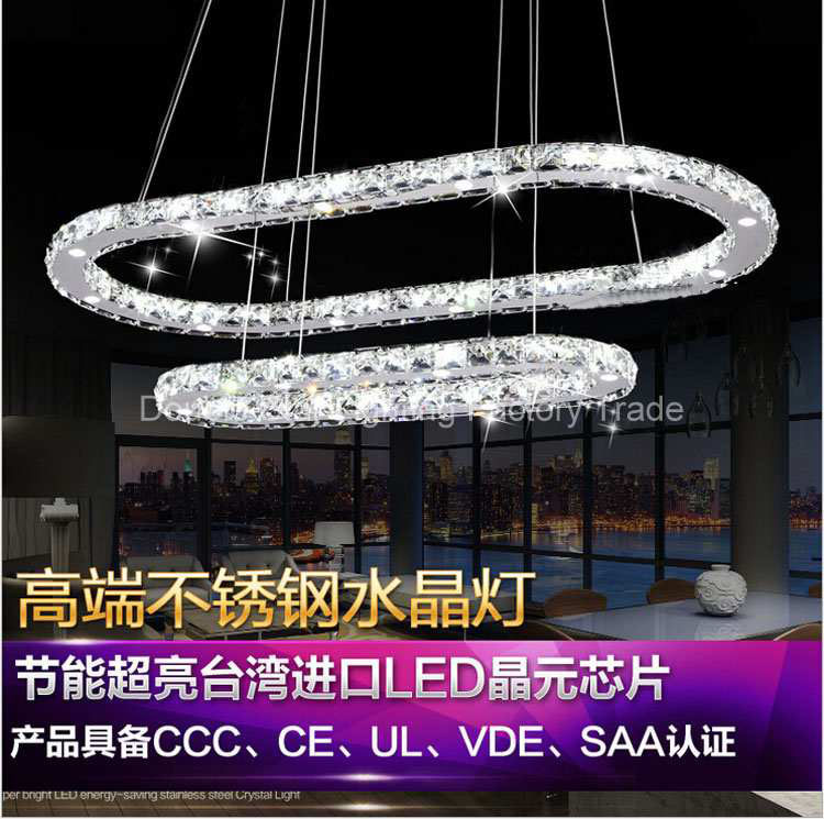 china supplier new product crystal three rings chandeliers pendant lamp