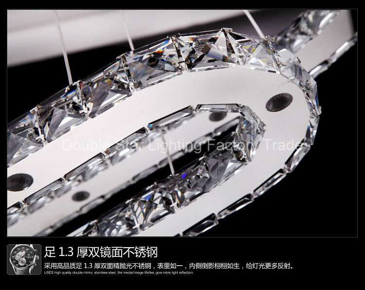 china supplier new product crystal three rings chandeliers pendant lamp