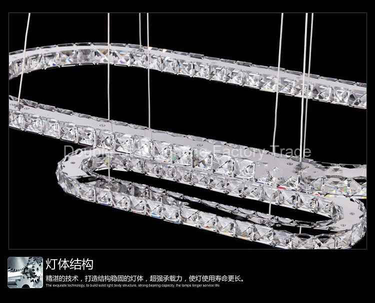 china supplier new product crystal three rings chandeliers pendant lamp