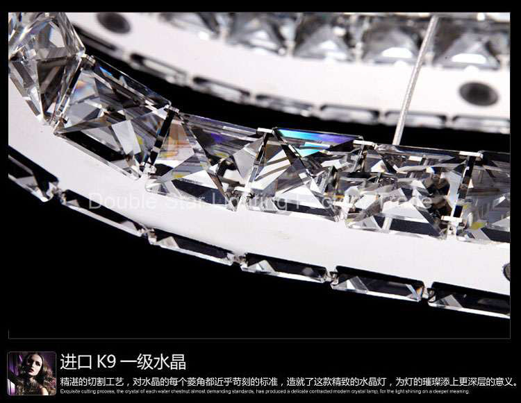 china supplier new product crystal three rings chandeliers pendant lamp