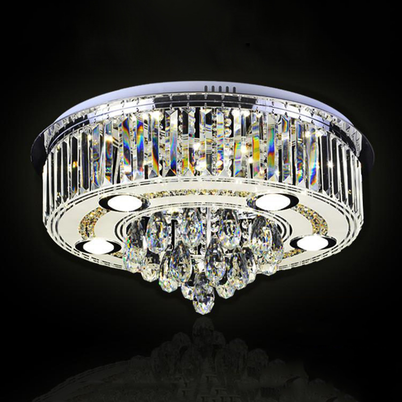 dia65cm xh30cm europe led lamps ceiling lights brief living room led crystal circle lighting upscale atmosphere ceiliing lamps