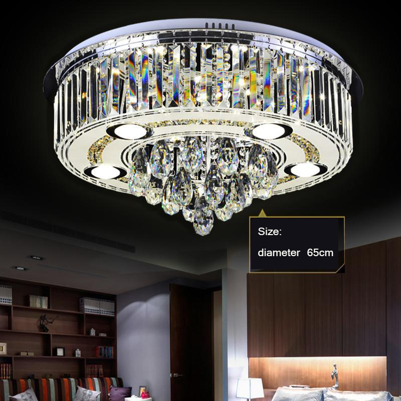 dia65cm xh30cm europe led lamps ceiling lights brief living room led crystal circle lighting upscale atmosphere ceiliing lamps