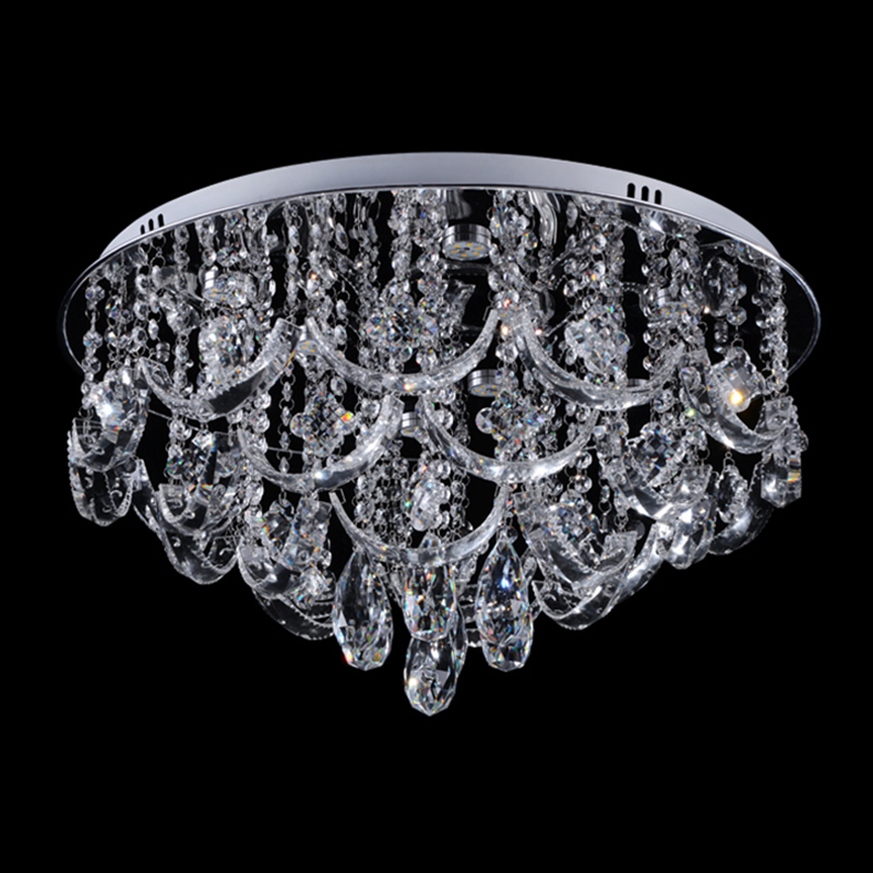 diameter 60cm modern led crystal ceiling lights for living room luminarias para sala plafon ceiling lamp fixture for bedroom