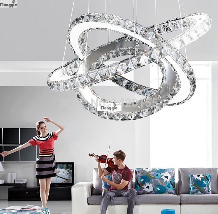 diamond ring led crystal chandelier light modern chandelier circles guarantee +