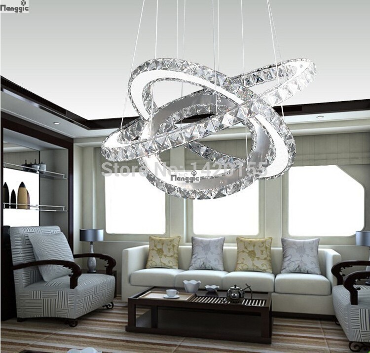 diamond ring led crystal chandelier light modern chandelier circles guarantee +