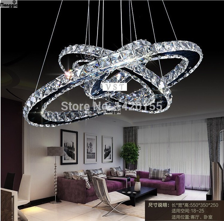 diamond ring led crystal chandelier light modern chandelier circles guarantee +