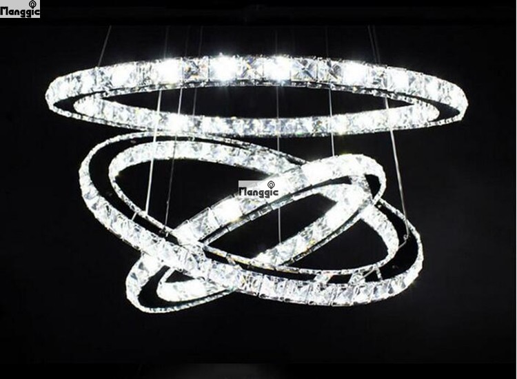 diamond ring led crystal chandelier light modern led lighting circles lamp guarantee fast and