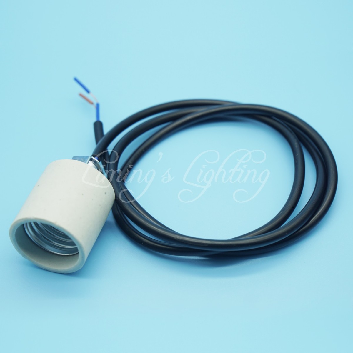 e27 lamp holder lighting accessories white e27 ceramic lamp holder with 1m pvc cable wire for diy pendant light lamp base