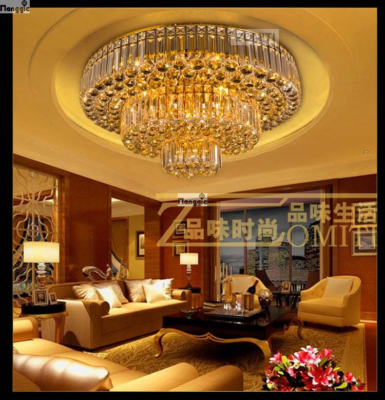 fedex freight k9 crystal ceiling modern luxury, fashion golden crystal lamps, living room / el crystal light