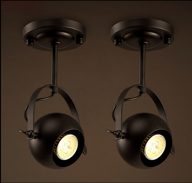 industrial led spot lamp black for cafe and shop luminaria spot light loft vintage retro lamp nordic chandelier