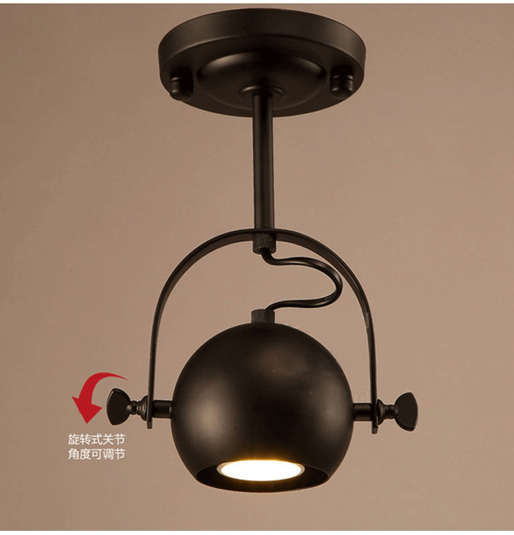 industrial led spot lamp black for cafe and shop luminaria spot light loft vintage retro lamp nordic chandelier