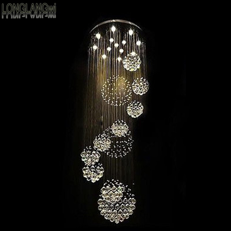 large new modern k9 led crystal chandeliers crystal lamp for the lobby el guaranteed dia55 x h250cm