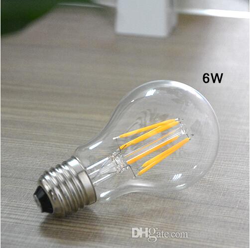 lastest antique retro edison incandescent led lamp ac220v 110v e27 2w 4w 6w 8w cob led filament glass bulb for art lighting dimm