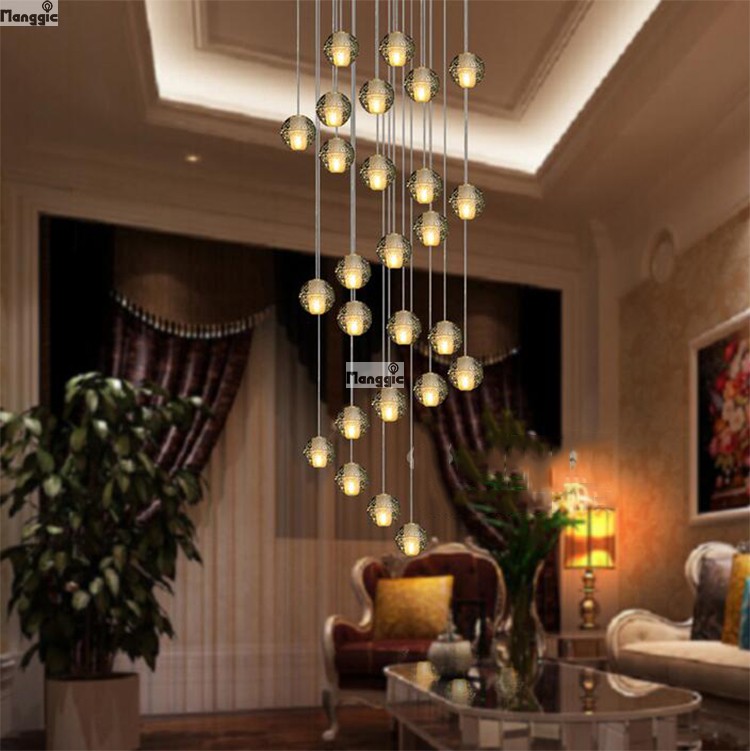 led meteor crystal chandelier light fixtures guaranteed magic crystal ball lustres de cristal lustres e pendentes