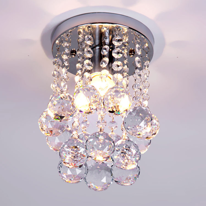 led modern crystal ceiling lights bedroom lamp hallway corridor hanging wire crystal lamp stair light