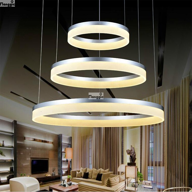 led pendant lamp ring light modern led pendant lights hanging lamp lustre light ready stock 82w black color