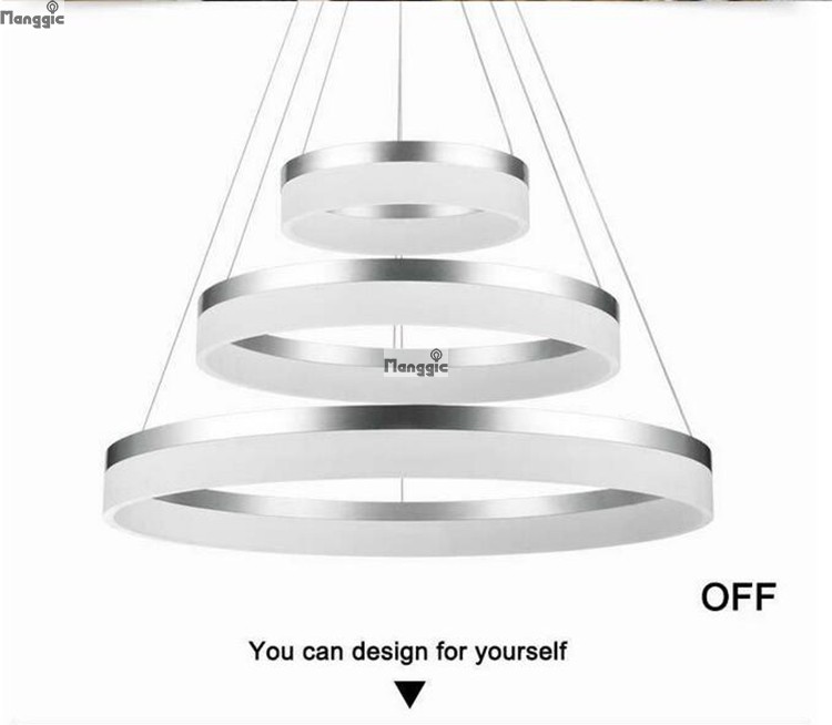 led pendant lamp ring light modern led pendant lights hanging lamp lustre light ready stock 82w black color