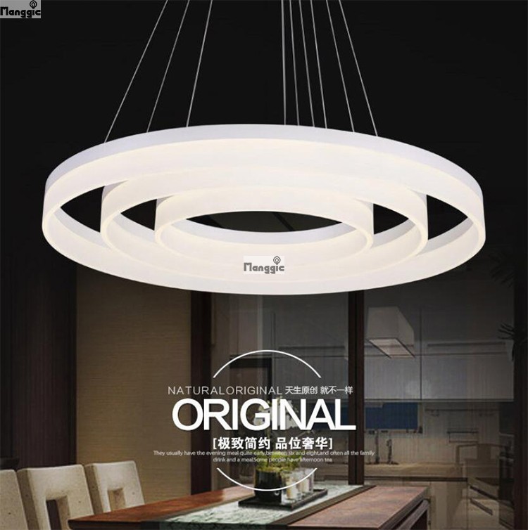 led pendant lamp ring light modern led pendant lights hanging lamp lustre light ready stock 82w black color