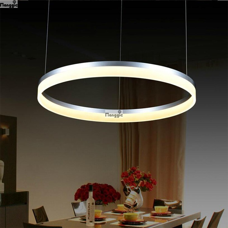 led pendant lamp ring light modern led pendant lights hanging lamp lustre light ready stock 82w black color