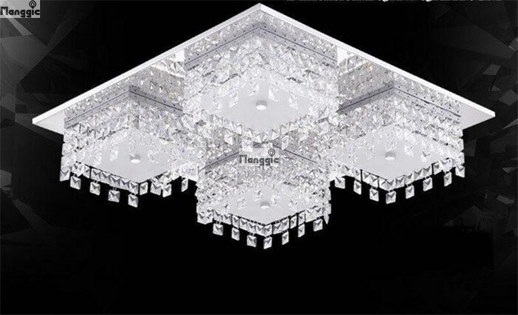 led stainless steel modern crystal ceiling light lamparas de techo luminaras for sala home decoration lighting for living room