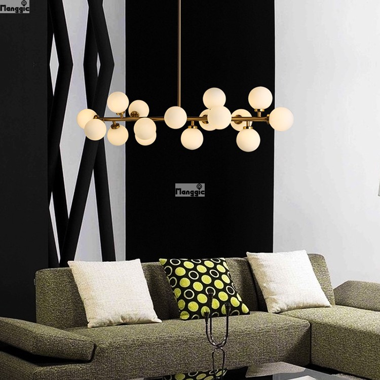 lengte 1000mm goud/zwart magic bean led hanglampen living eetkamer winkel moderne led striplight glas hanger lamp armaturen