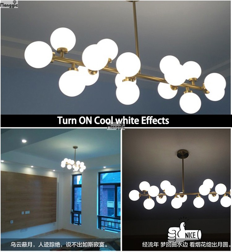 lengte 1000mm goud/zwart magic bean led hanglampen living eetkamer winkel moderne led striplight glas hanger lamp armaturen