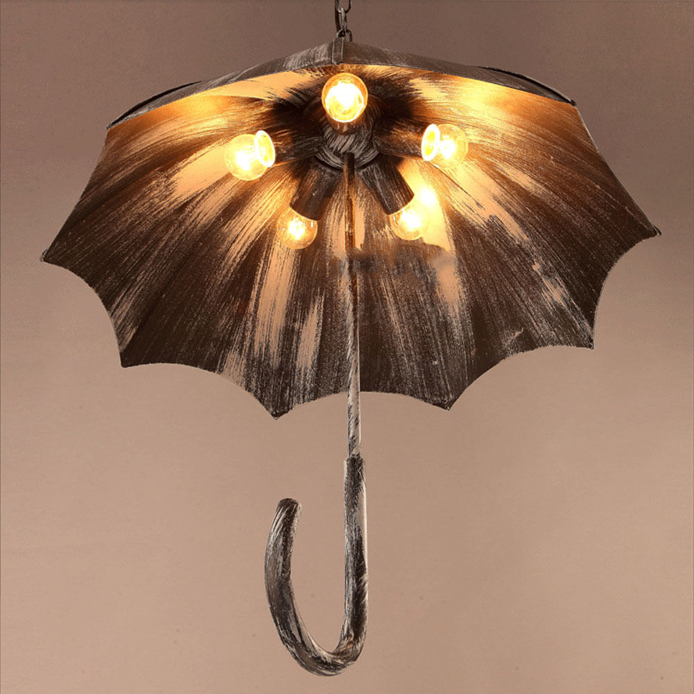 loft vintage industrial umbrella metal droplight antique retro iron pendant lights lamps fixtures shades for cafe dining room