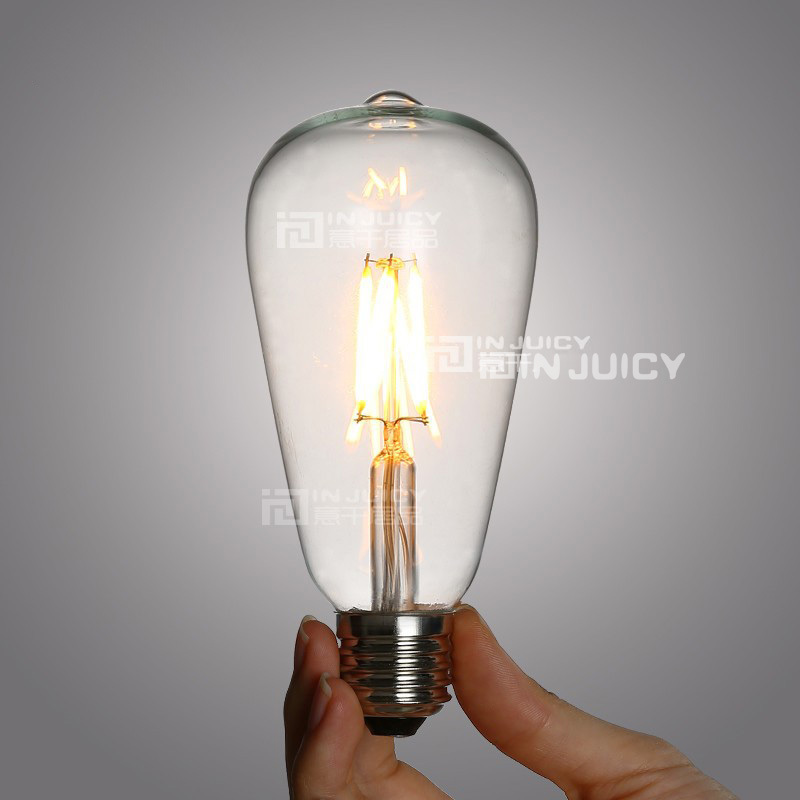 loft vintage retro st64 led 4w e27 filament light bulb old fasioned warm white edison screw bulb