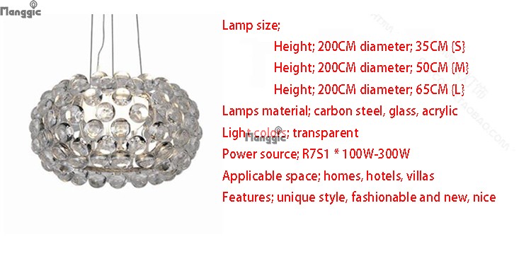 lon kapo ball pendant lights 110-220v with different dameter