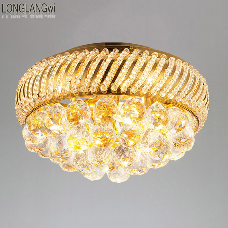 luxury crystal ceiling lamp bed room ceiling lights top crystal ball k9 crystal modern ceiling lights 35 cm (13.8 inch) diameter