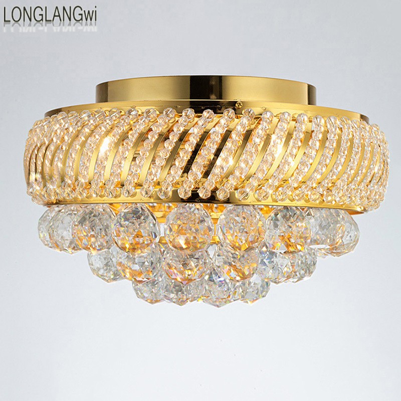 luxury crystal ceiling lamp bed room ceiling lights top crystal ball k9 crystal modern ceiling lights 35 cm (13.8 inch) diameter