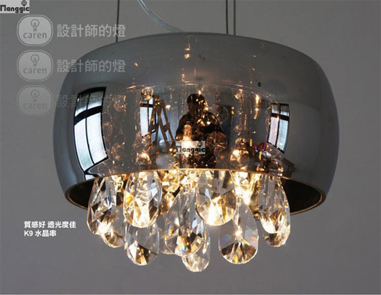 luxury crystal chandelier new classical teardrop glass pendant lamp pl284