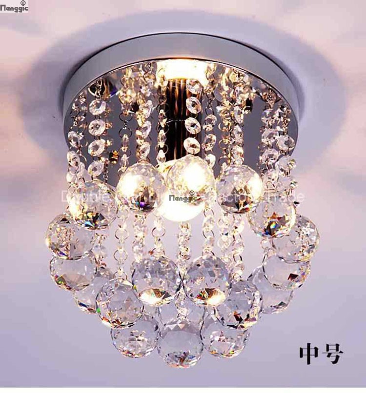 luxury k9 crystal chandelier small crystal lustre lamp for aisle stair hallway corridor porch light lighting fixture