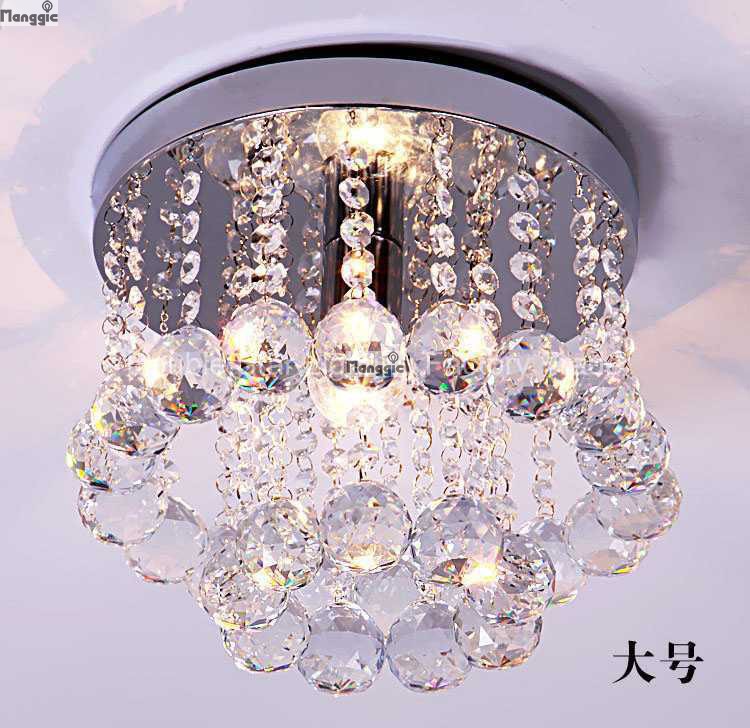 luxury k9 crystal chandelier small crystal lustre lamp for aisle stair hallway corridor porch light lighting fixture