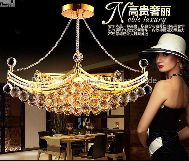 manufactory new arrival crystal chandelier pendant lamp luxury crystal ceiling light fixture hanging lusters in stock ship