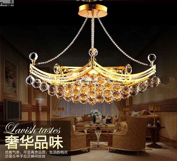 manufactory new arrival crystal chandelier pendant lamp luxury crystal ceiling light fixture hanging lusters in stock ship