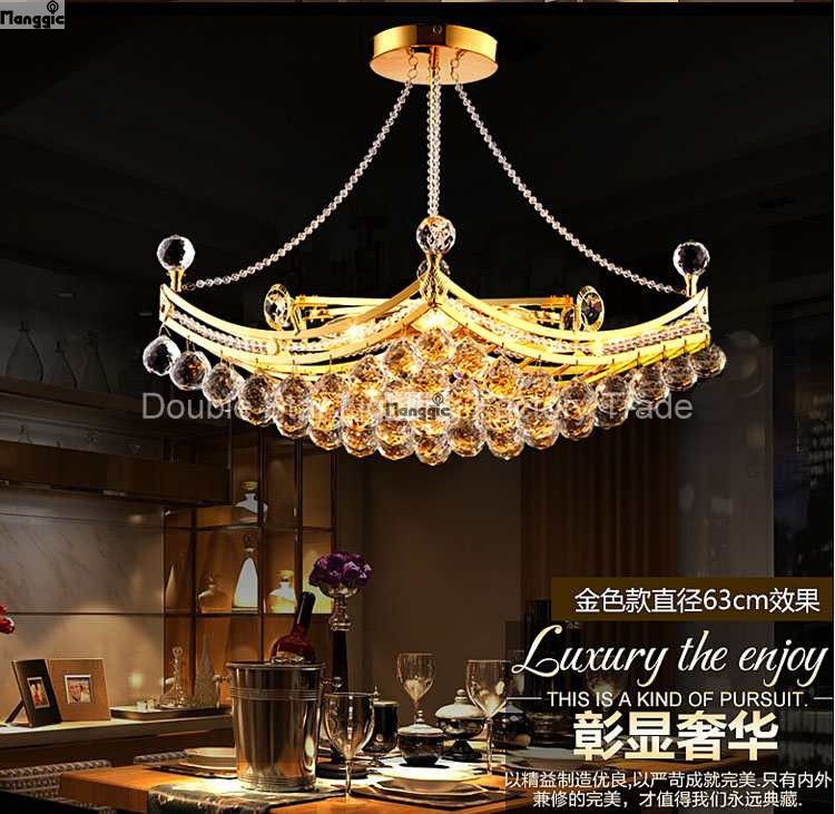 manufactory new arrival crystal chandelier pendant lamp luxury crystal ceiling light fixture hanging lusters in stock ship