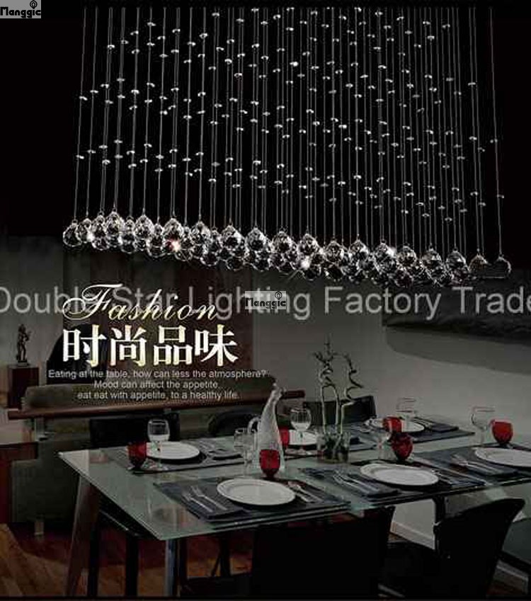 modern k9 crystal chandeliers rectangular led restaurant chandeliers living room curtain light pyramid hanging wire crystal lamp