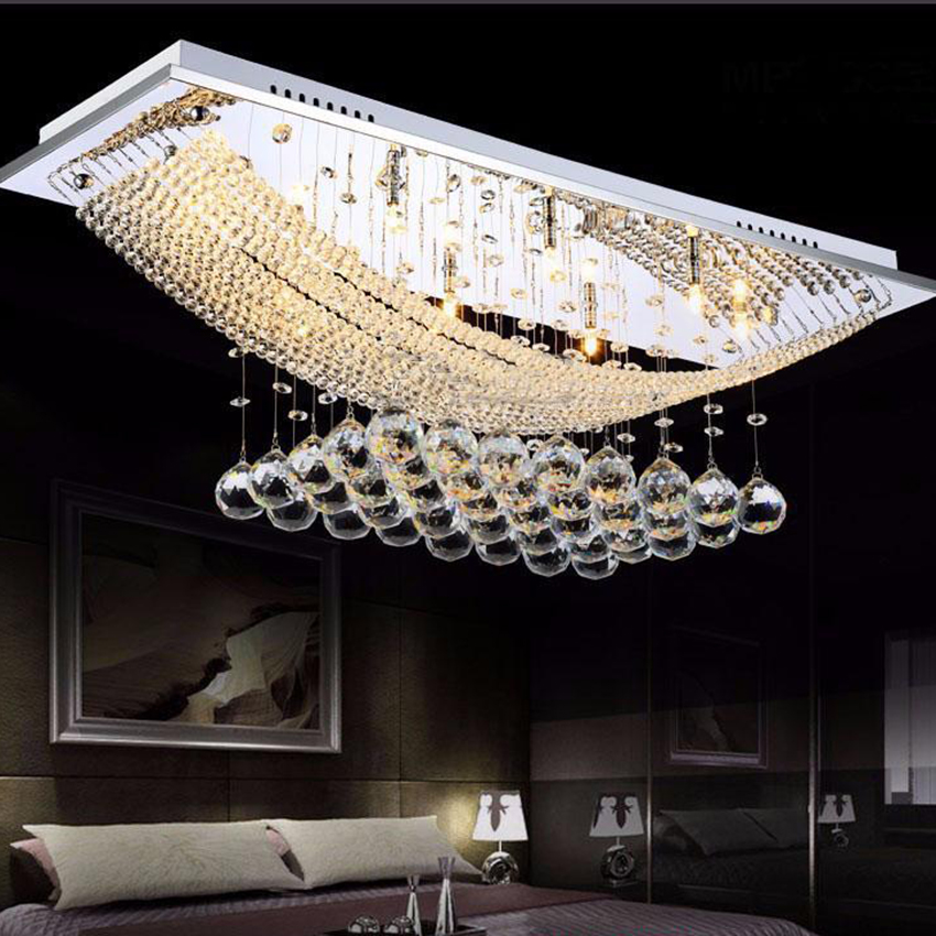 modern k9 large led chandelier living room crystal chandeliers light fixtures lamp