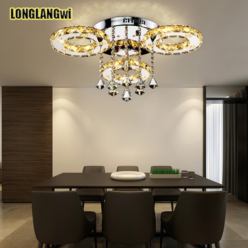 modern k9 led crystal ceiling lights for living room luminaria teto cristal ceiling lamps for home decoration