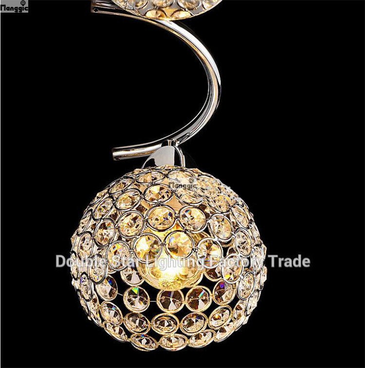 modern k9 small crystal ceiling light living room bedroom lampshade decoration e14 110-240v