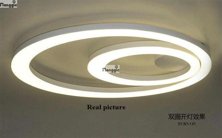 modern led aluminium ceiling light,300mm, 300+500mm, 300+600mm for choice