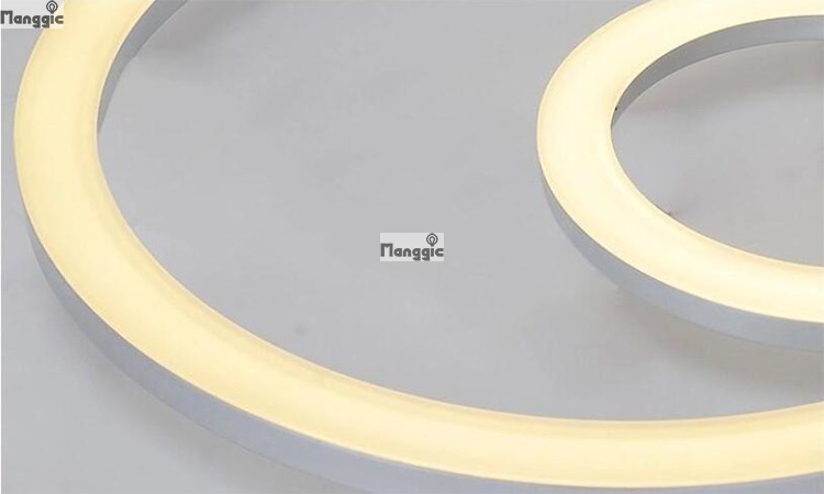 modern led aluminium ceiling light,300mm, 300+500mm, 300+600mm for choice