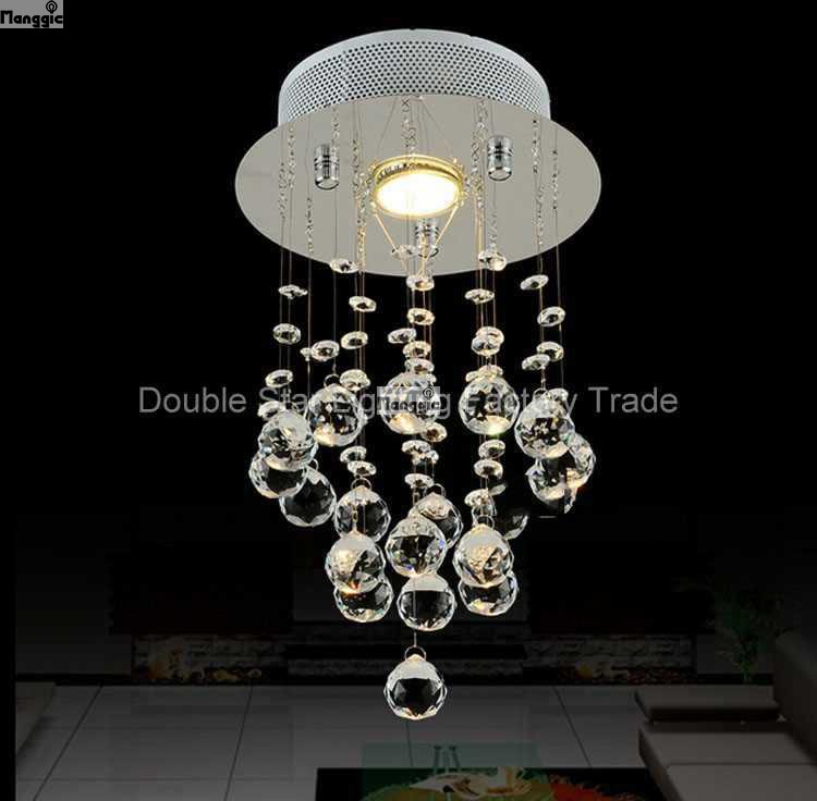 modern simple crystal chandelier corridor aisle balcony crystal lamp led home lighting d20cm x h38cm fashion bar lights