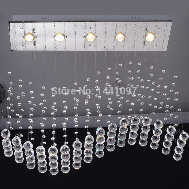 most popular contemporary crystal dining lamp curtain wave k9 led modern crystal chandeliers light chandelier