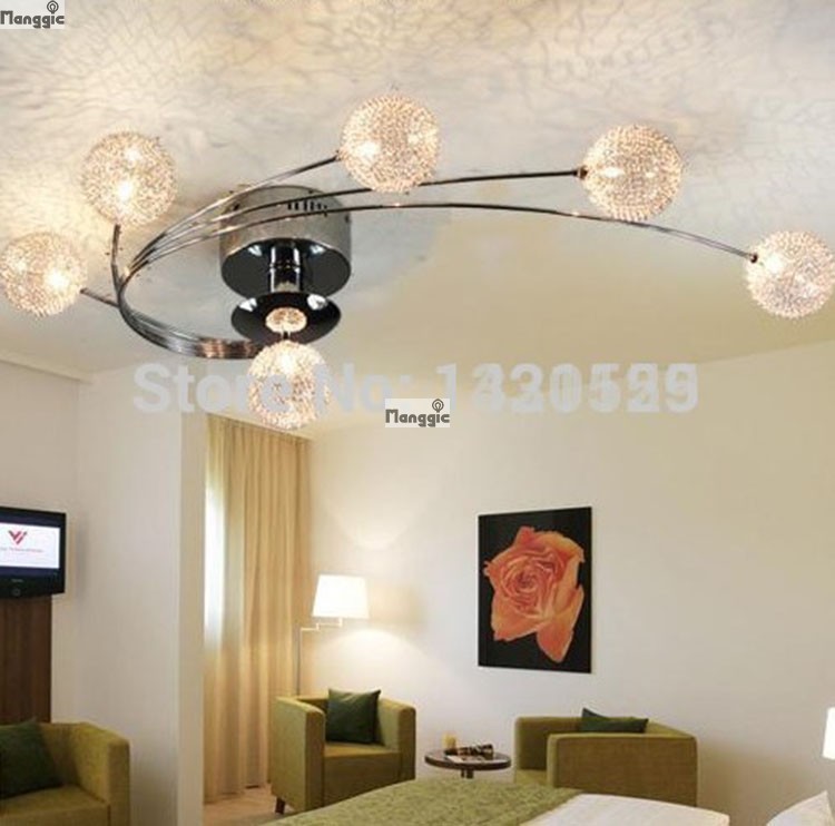 most popular style ball design contemporary iron chandelier for living room l75* w45cm