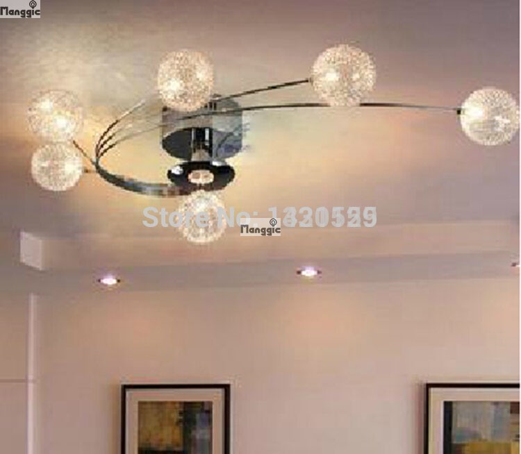 most popular style ball design contemporary iron chandelier for living room l75* w45cm